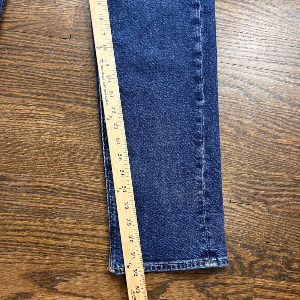 American Eagle Super High Rise Straight Jeans Womens 8 Blue Stretch Denim - Picture 9 of 12